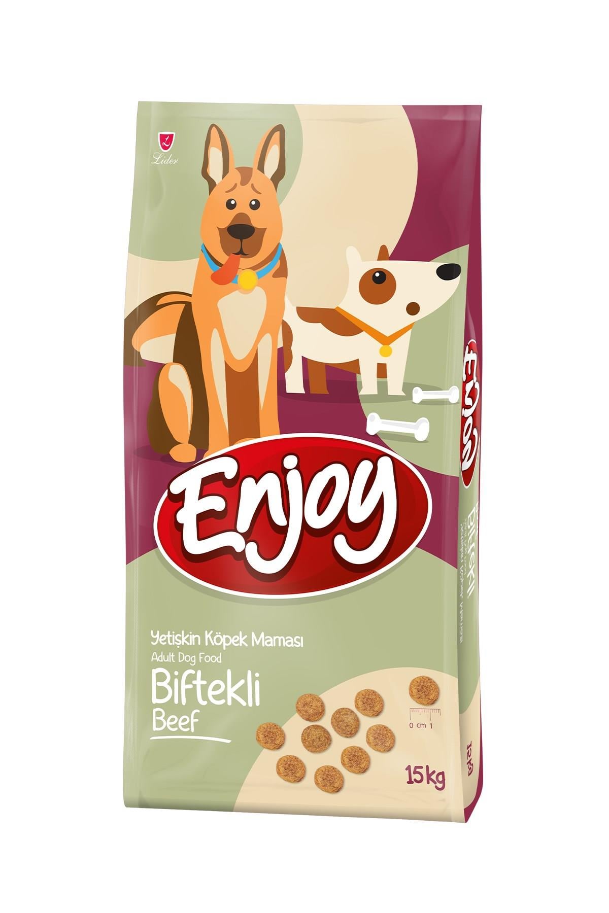 Enjoy Biftekli Yetişkin Köpek Maması 15 kg