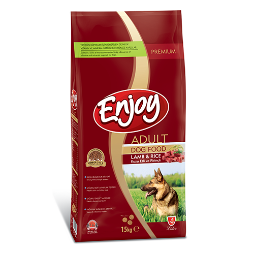 Enjoy Kuzu Etli ve Pirinçli Yetişkin Köpek Maması 15 KG