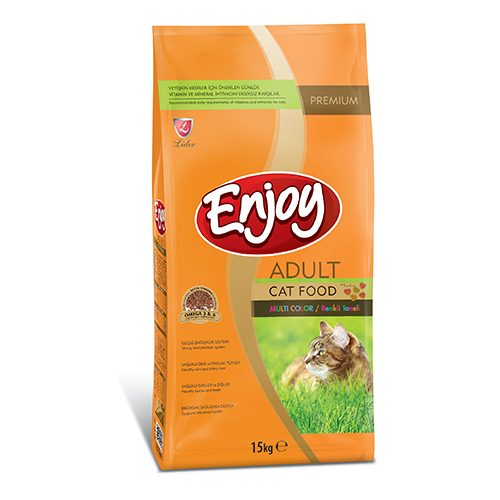Enjoy Multi Color Renkli Yetişkin Kedi Maması 15 KG