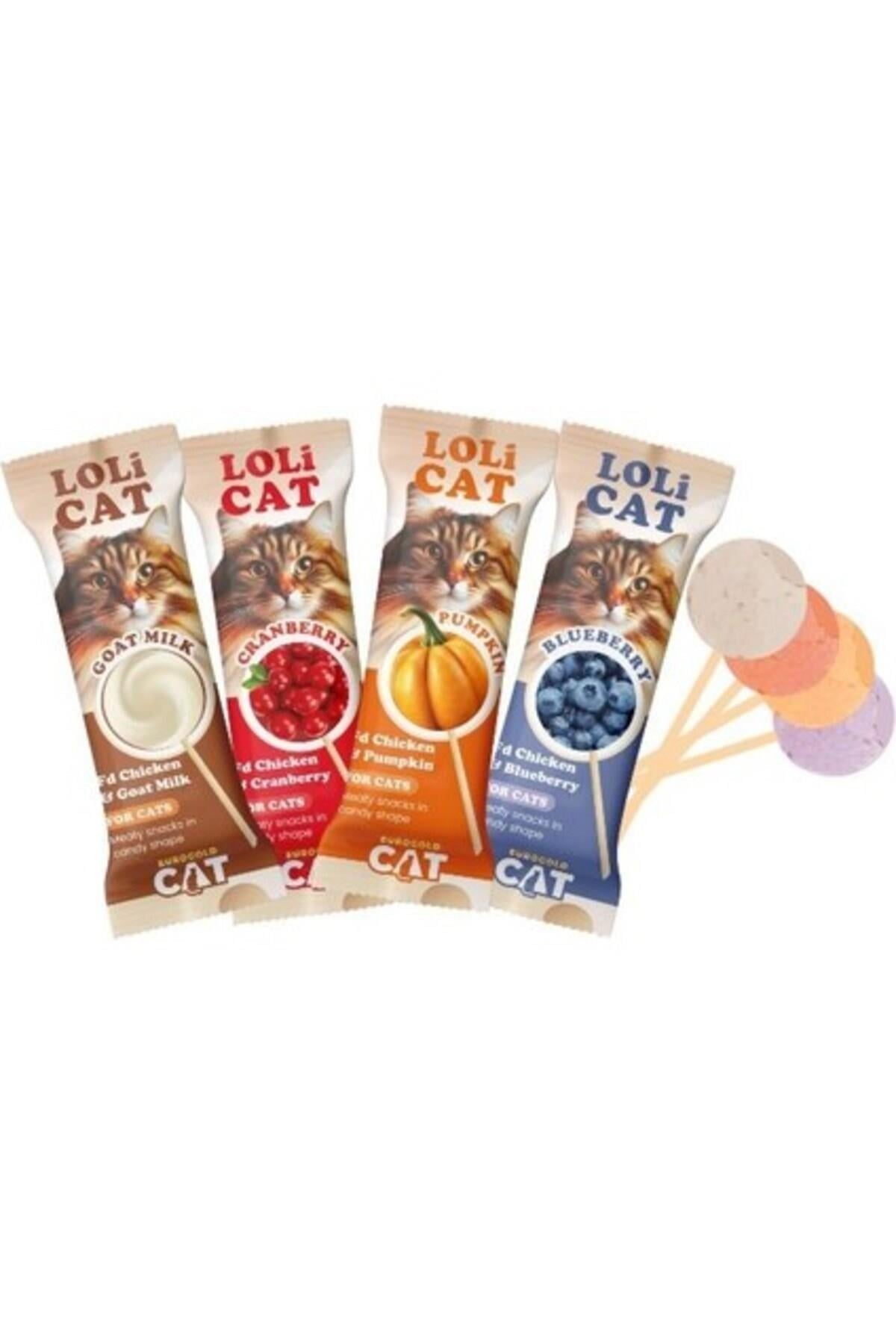 EuroGold Cat Lolicat Kediler Için Karışık Lezzetli Lolipop 15'li
