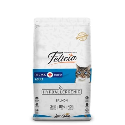 Felicia Derma Care Somonlu Düşük Tahıllı Yetişkin Kedi Maması 2 KG