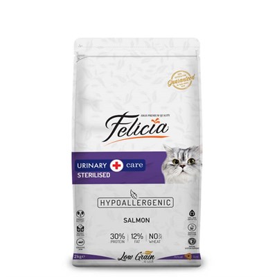 Felicia Light Sterilised Düşük Tahıllı Somonlu Kısırlaştırılmış Yetişkin Kedi Maması 2 KG