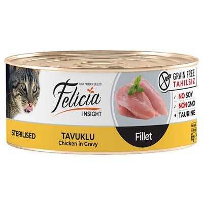 Felicia Sterilised Tavuklu Fileto Konserve Yetişkin Kedi Maması 85 G