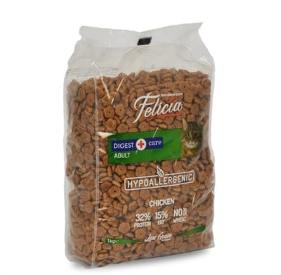 Felicia Tavuklu ve Hamsili Düşük Tahıllı Yetişkin Kedi Maması 1 KG