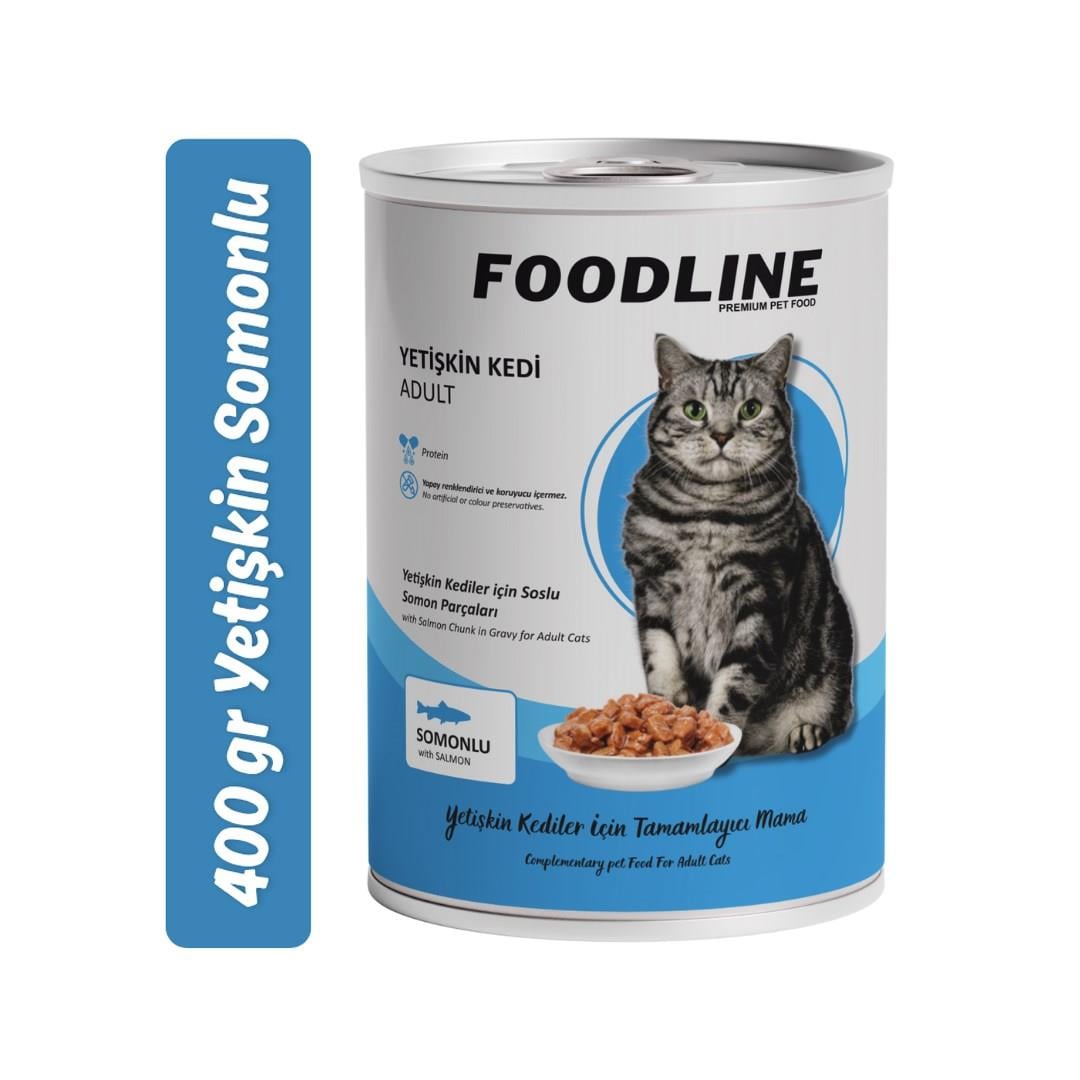Foodline Somonlu Yetişkin Kedi Konservesi 400 Gr