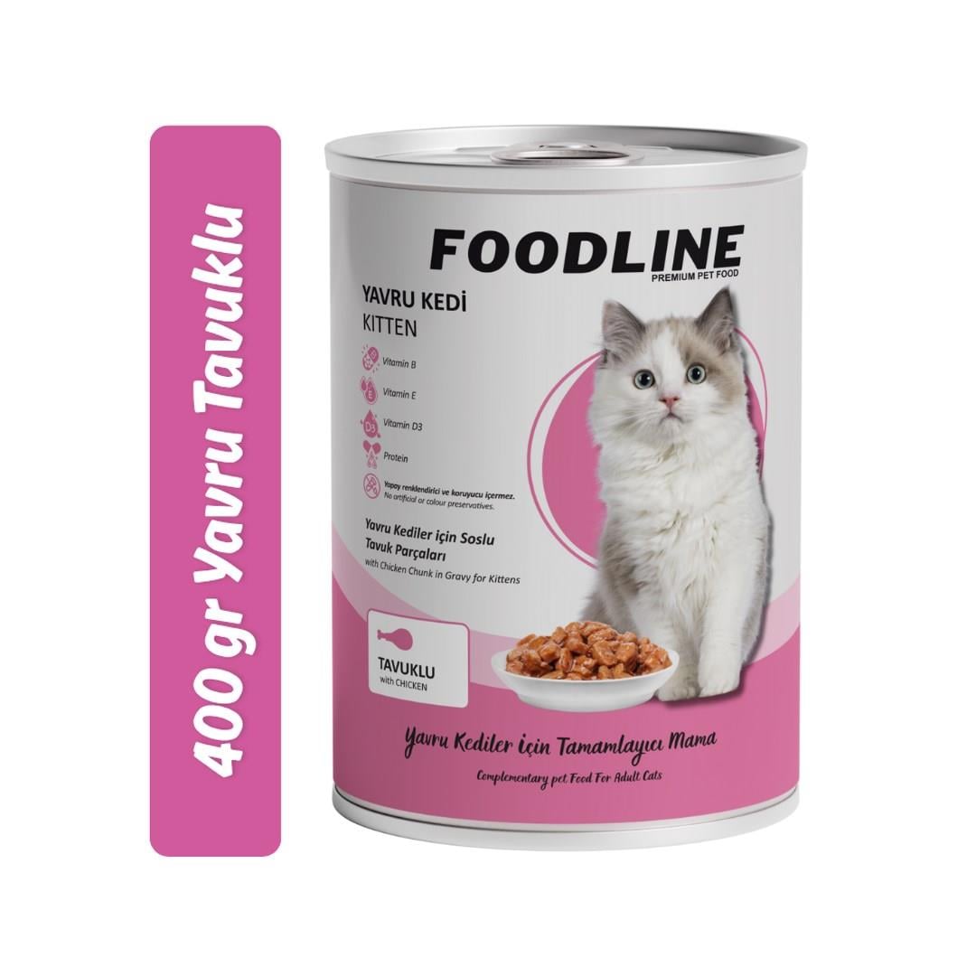 Foodline Tavuklu Yavru Kedi Konservesi 400 Gr