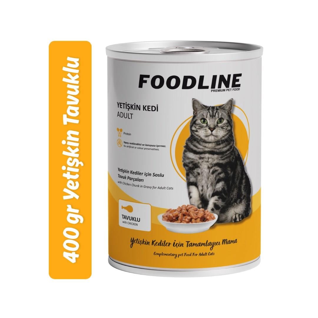 Foodline Tavuklu Yetişkin Kedi Konservesi 400 Gr