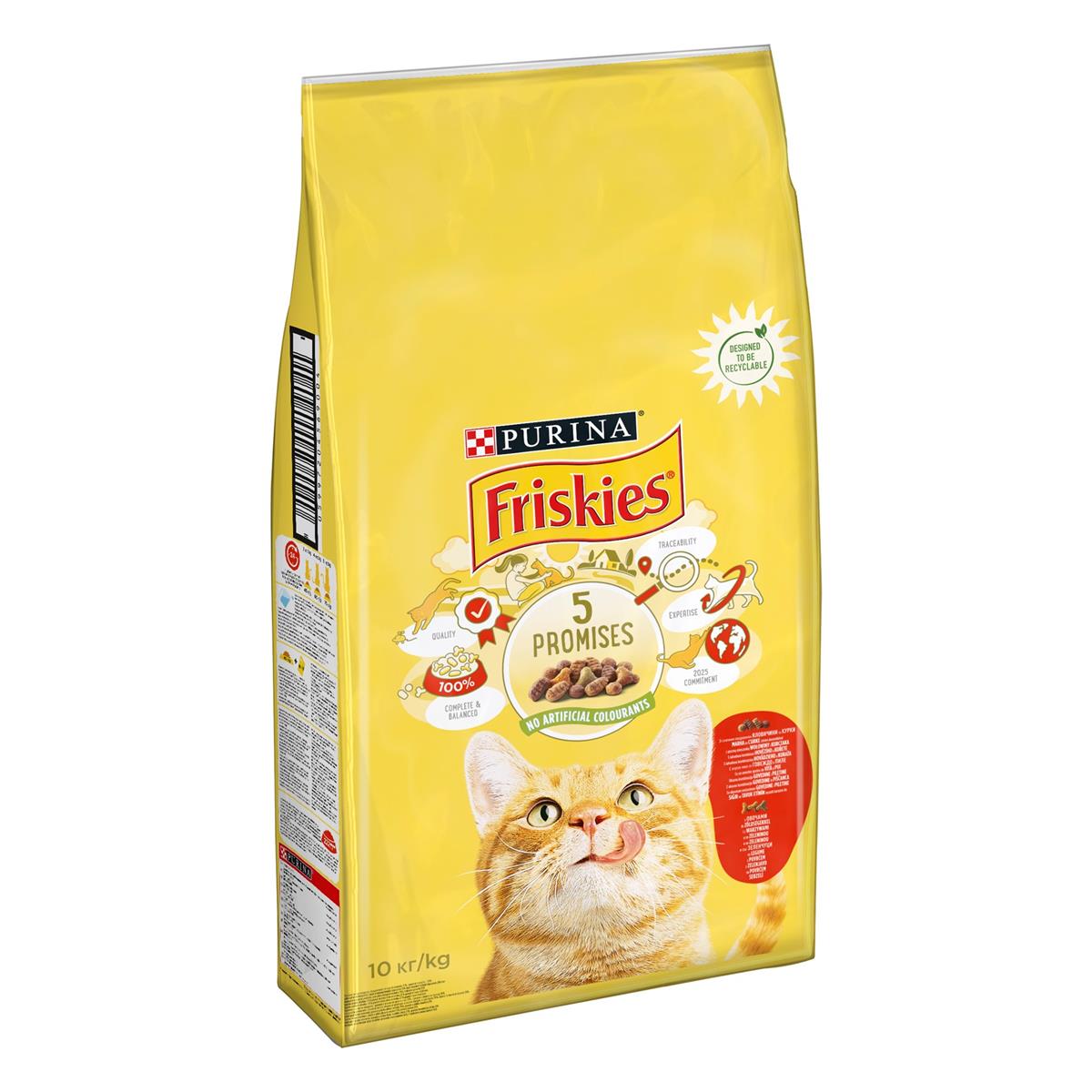 Friskies Etli Tavuklu Ve Sebzeli Yetişkin Kedi Maması 10 Kg