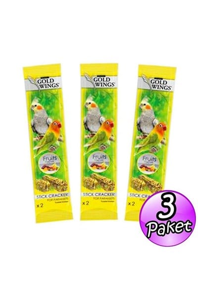 Goldwings 2'li Ballı Paraket Sultan-cennet Papağanı Krakeri 3pake