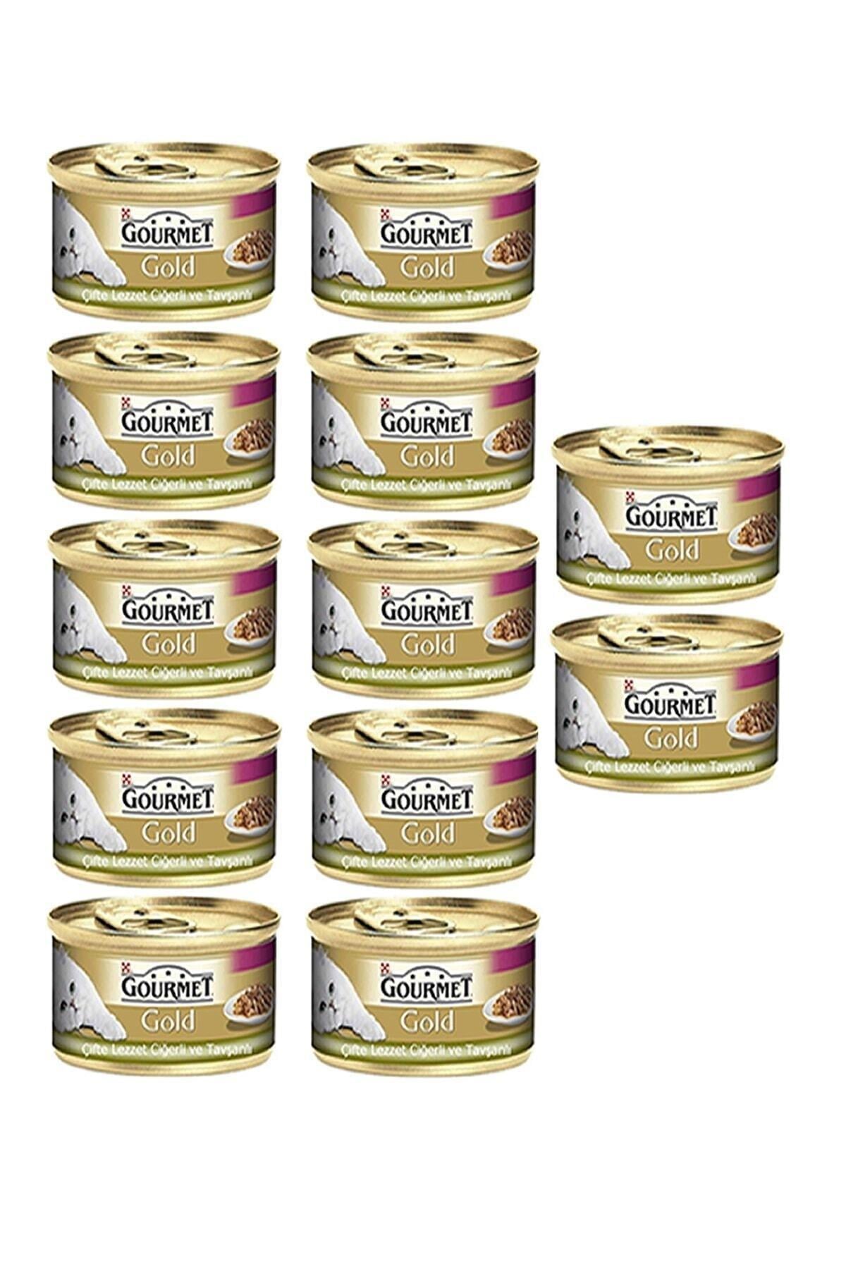 Gourmet Gold Çifte Lezzet Ciğerli&Tavşanlı Yetişkin Kedi Konservesi 85 Gr 12 Adet