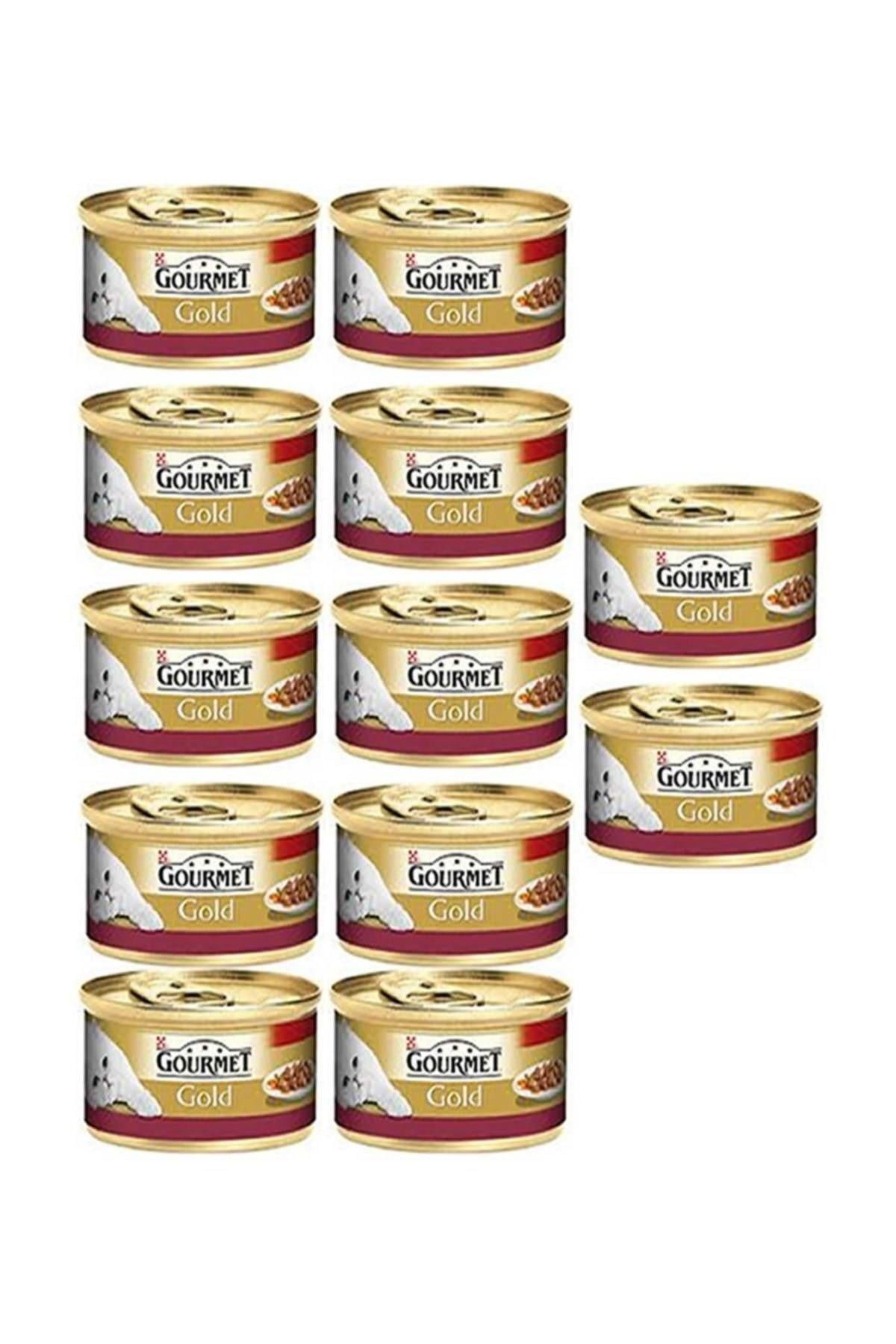 Gourmet Gold Çifte Lezzet Sığırlı&Tavuklu Yetişkin Kedi Konservesi 85 Gr 12 Adet