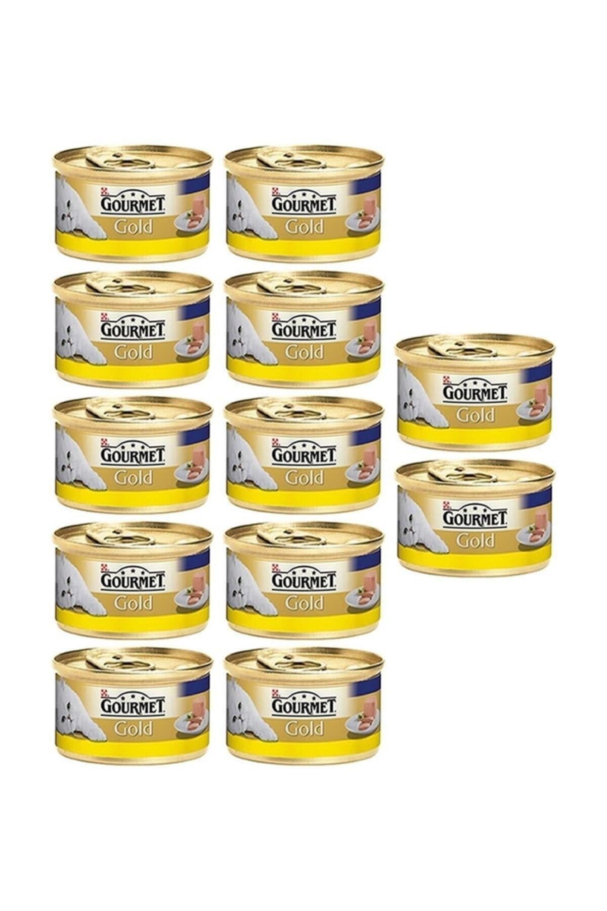 Gourmet Gold Kiyilmiş Tavuk Etli Yetişkin Kedi Konservesi 85 Gr 12 Adet