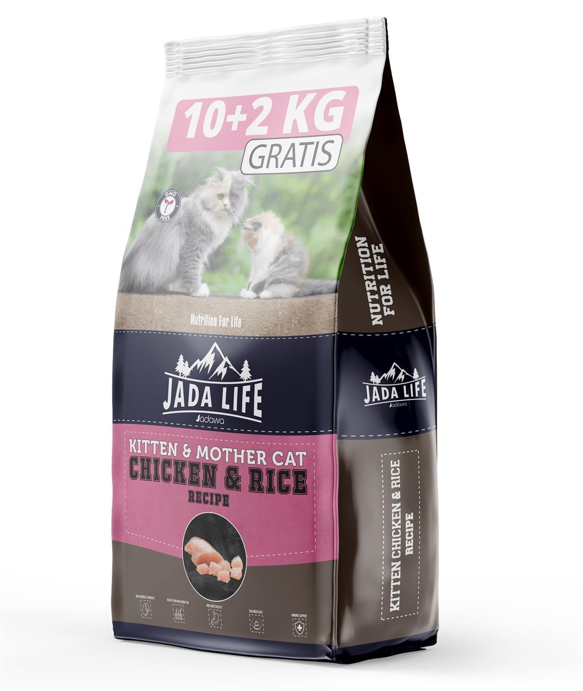 JADAWA JADA LIFE KITTEN & MOTHER CAT FOOD WITH CHICKEN 10+2 KG