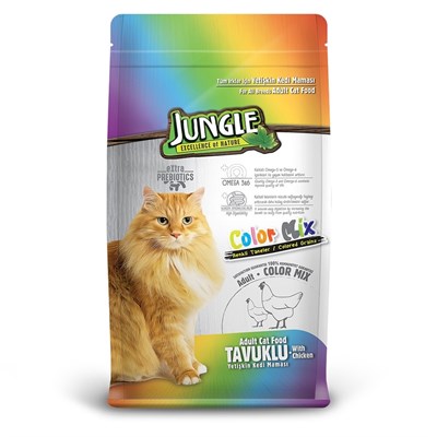Jungle Colormix Tavuklu Yetişkin Kedi Maması 15 KG