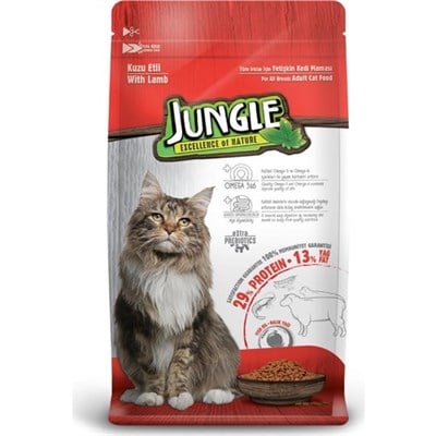 Jungle Kuzu Etli Yetişkin Kedi Maması 15 KG