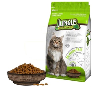 Jungle Tavuklu ve Balıklı Yetişkin Kedi Maması 500 G