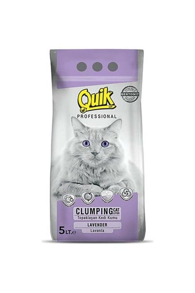 Lavanta Kokulu Ince Taneli Bentonit Topaklanan Kedi Kumu 5 Lt