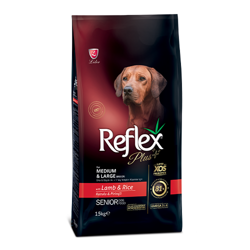 Orta&Büyük Irk Kuzu&Pirinç Yaşlı Köpek Mama 15 kg