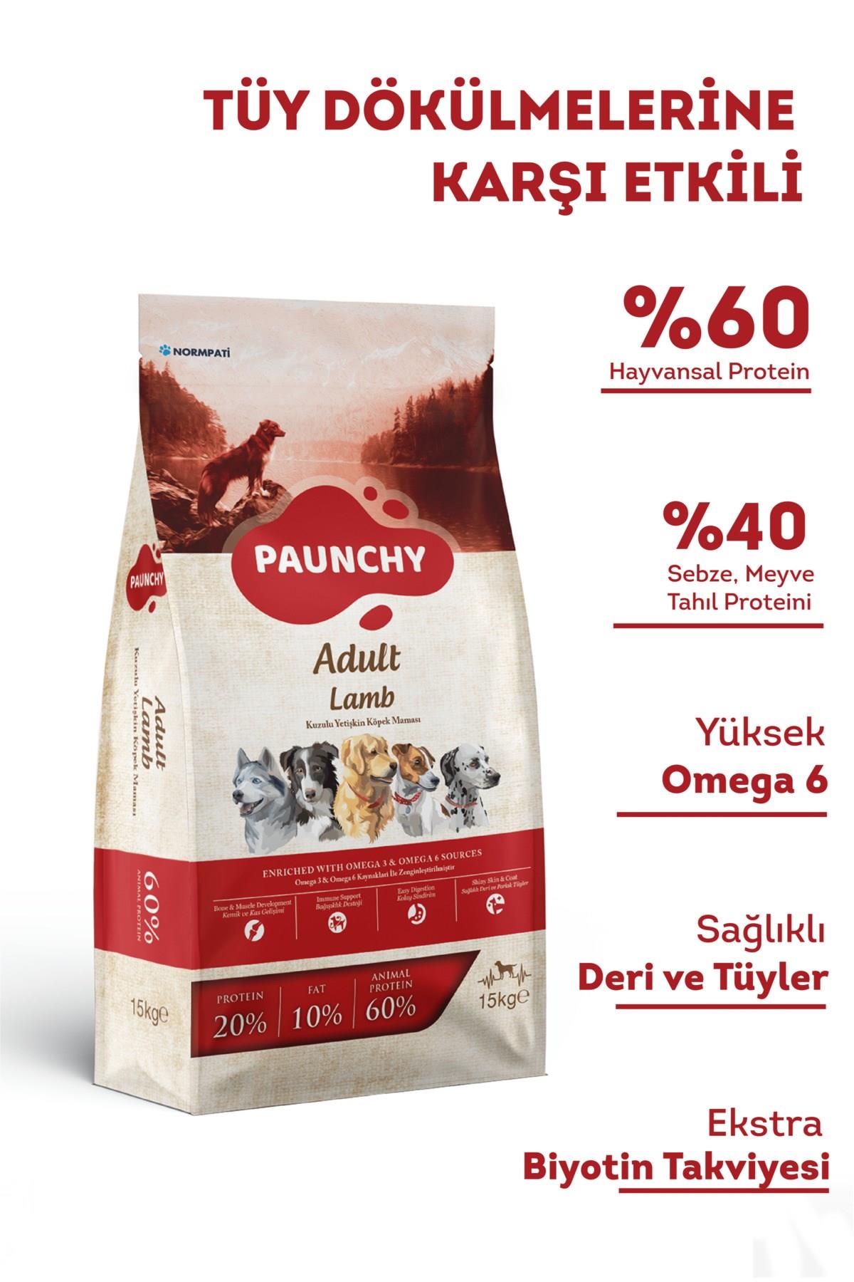 Paunchy Kuzu Etli Ve Pirinçli Yetişkin Köpek Maması 15 Kg