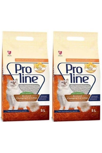 Portakal Kokulu Bentonit Kedi Kumu 5 Litre 2 Adet