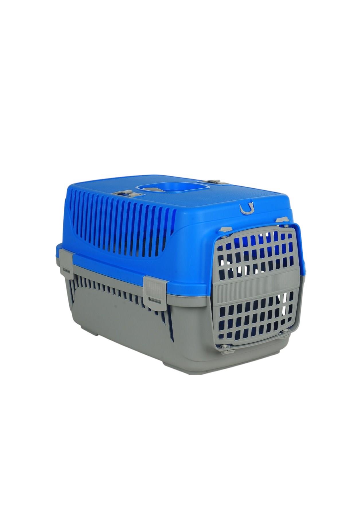 Pribor HZ-100 Kedi Köpek Evcil Hayvan Taşıma Çantası Box Orta Boy Çok Fonksiyonlu Mavi Gri