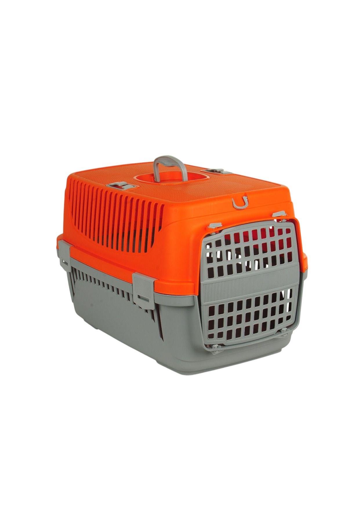 Pribor Hz-105 Kedi Köpek Evcil Hayvan Taşıma Çantası Box Büyük Boy Çok Fonksiyonlu Turuncu Gri