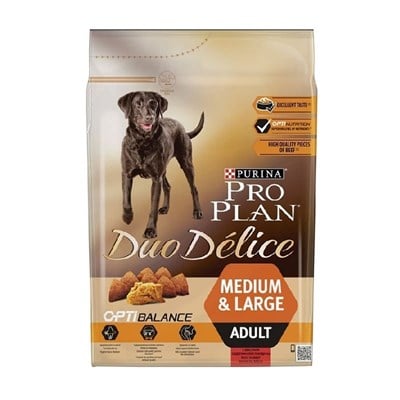 Pro Plan Duo Delice Sığır Etli Orta ve Büyük Irk Yetişkin Köpek Maması 2.5 KG