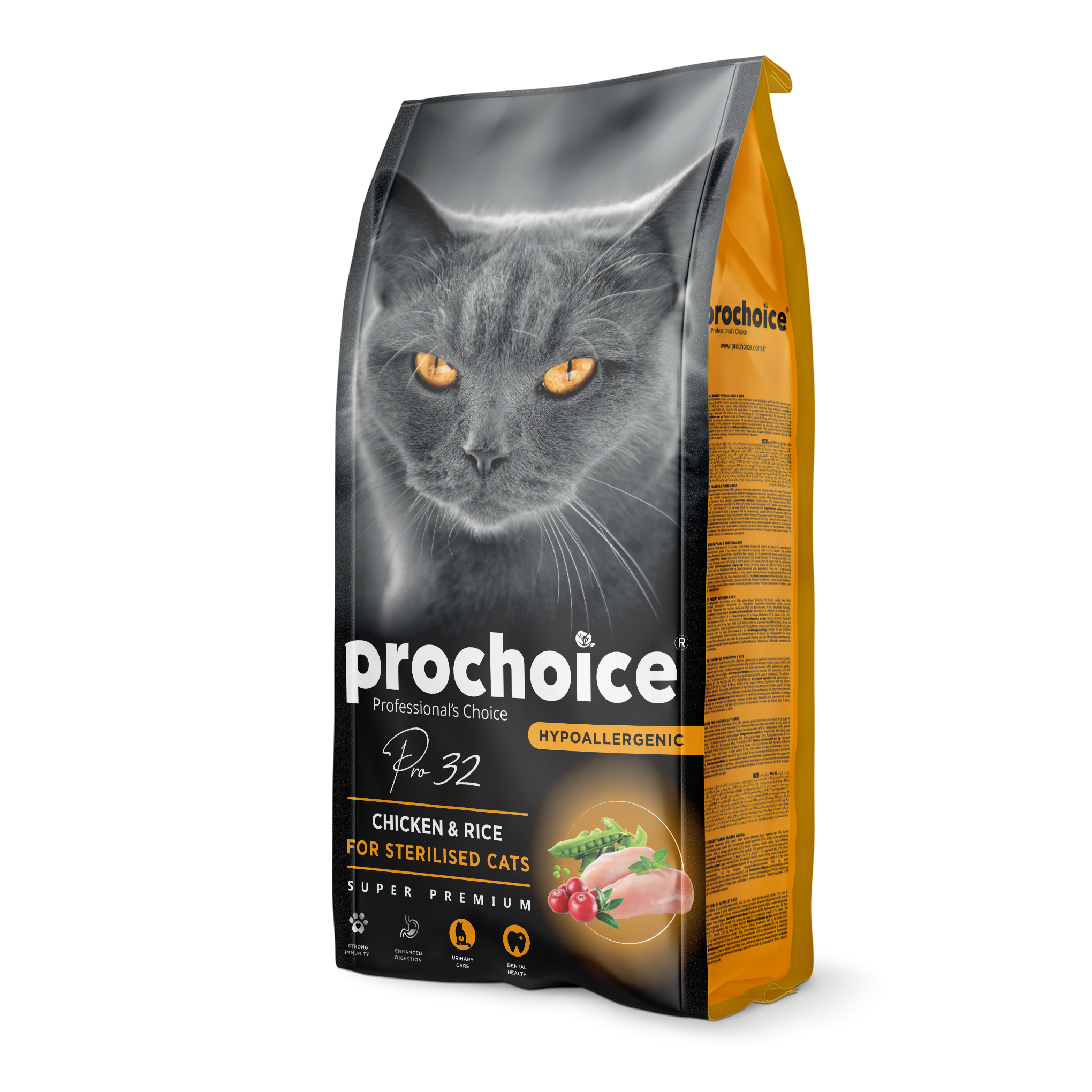 Prochoice Pro 32 Sterilised Tavuklu Kısırlaştırılmış Yetişkin Kedi Maması 15 KG
