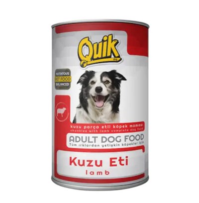 Quik Parça Kuzu Etli Konserve Yetişkin Köpek Maması 415 G
