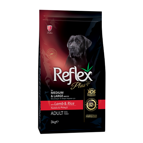Reflex Plus Kuzu Etli Büyük Irk Yetişkin Köpek Maması 3 KG