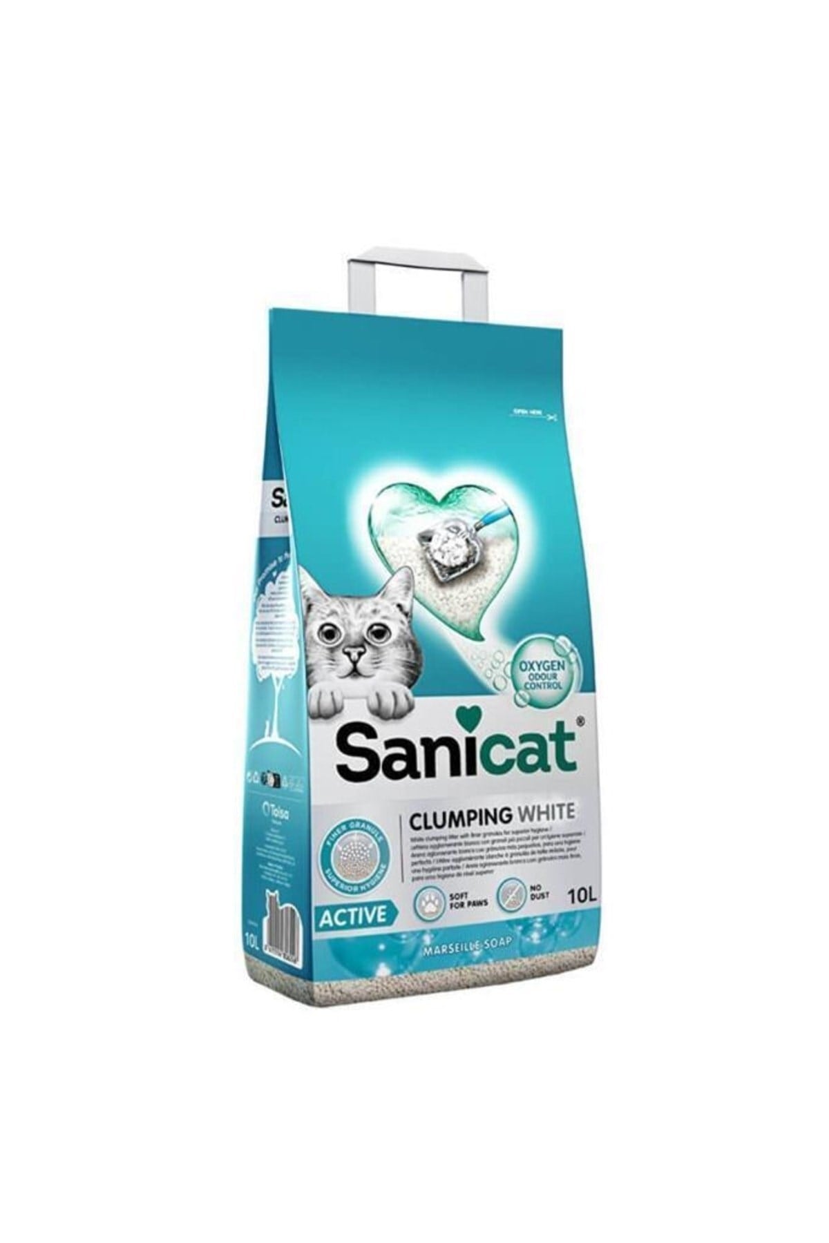 Sanicat Active Topaklaşan Marsilya Sabunu Kokulu Kedi Kumu 10 Lt