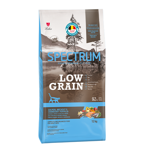 Spectrum Somonlu Hamsili ve Kızılcıklı Düşük Tahıllı Yetişkin Kedi Maması 12 kg