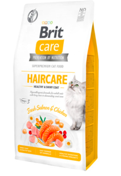 Brit Care Grain Free Hair Care Healthy & Shiny Coat Tavuklu ve Somonlu Kedi Maması 2 KG