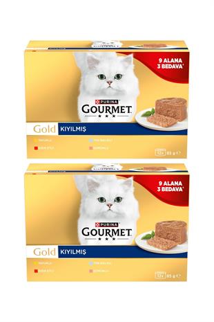 Gourmet Gold Karışık Kıyılmış Konserve Yetişkin Kedi Yaş Maması 24 X 85 G