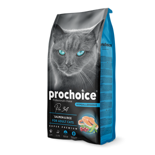 Prochoice Pro 34 Somonlu ve Pirinçli Yetişkin Kedi Maması 15 KG