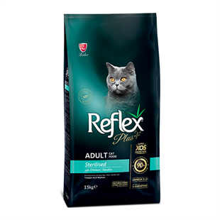 Reflex Plus Sterilised Tavuklu Kısırlaştırılmış Yetişkin Kedi Maması 15 KG