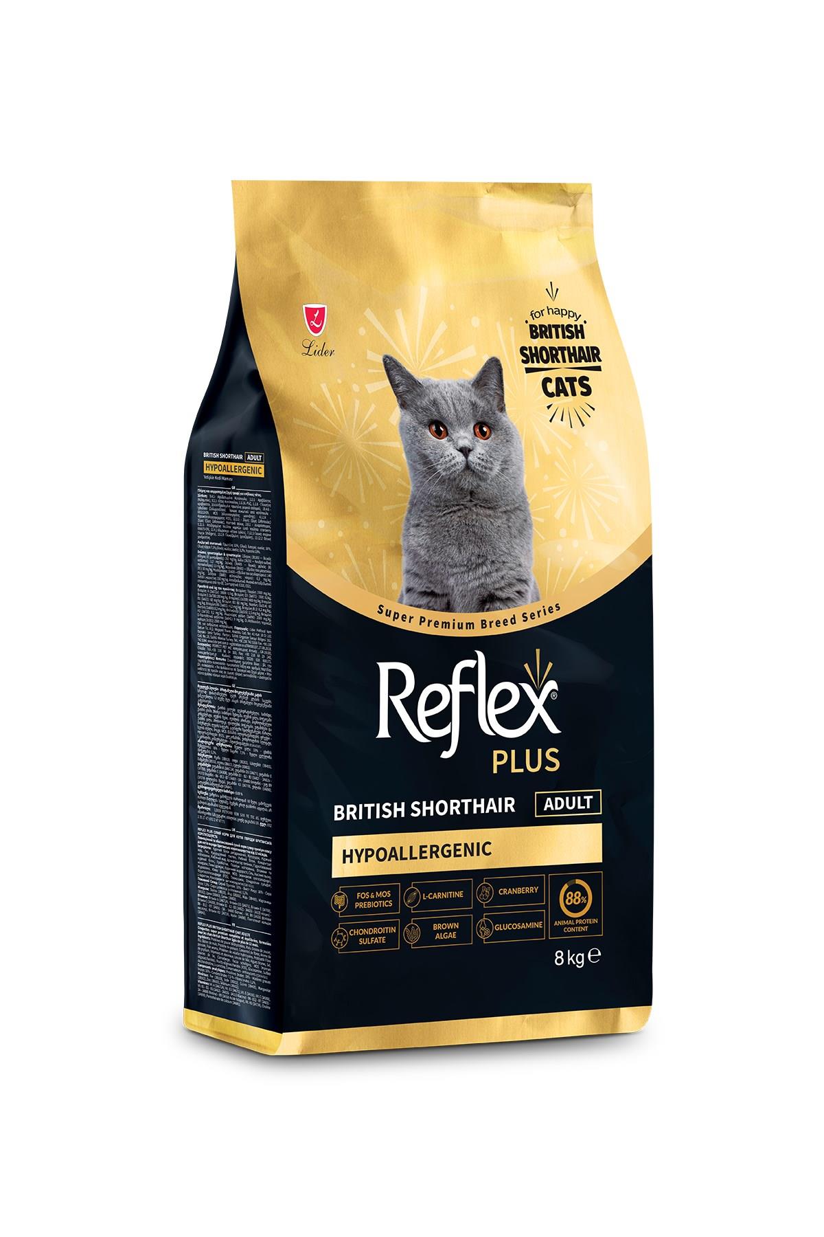  Reflex Plus British Shorthair Yetişkin Kedi Maması 8 kg
