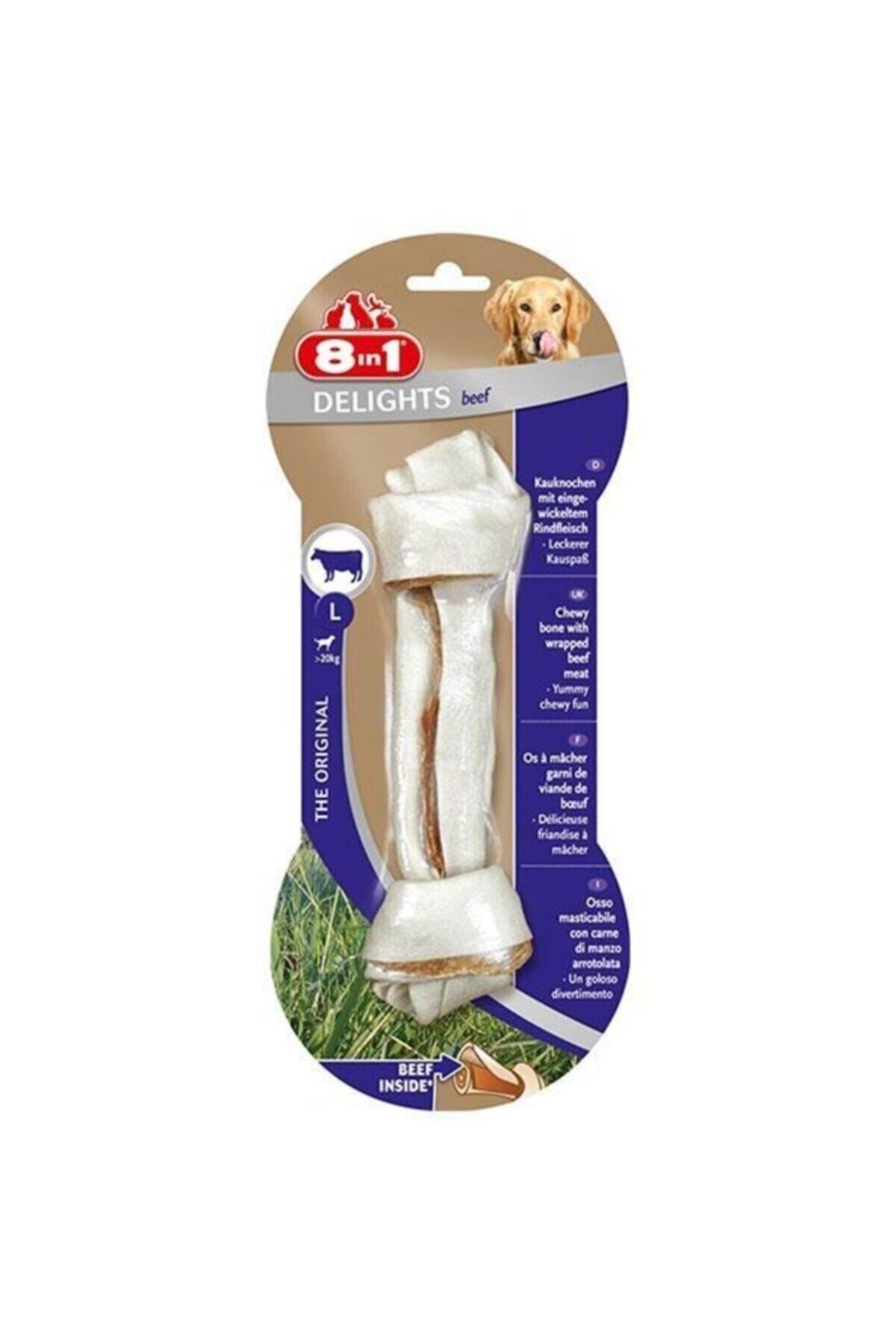 8 IN 1 Delights Bones Köpekler İçin Biftekli Ağız Bakım Kemiği Large