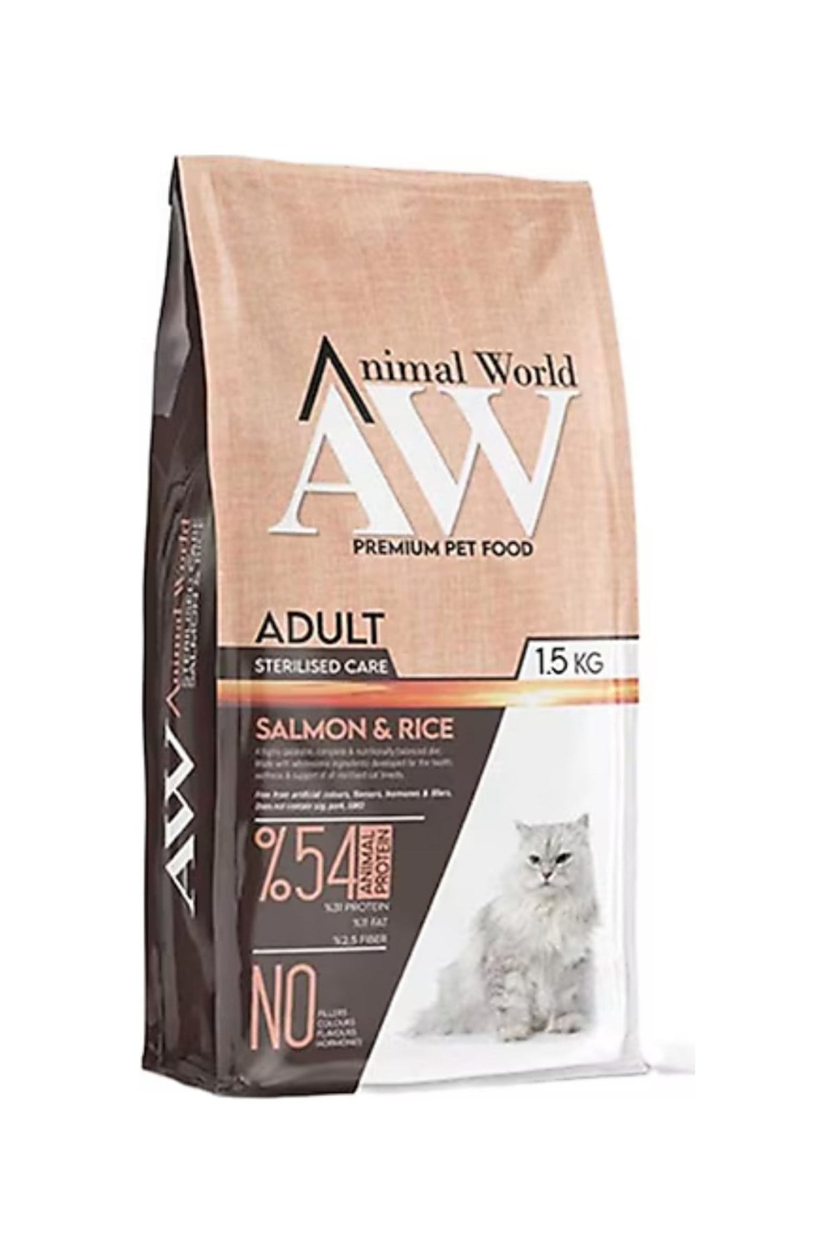 Animal World Sterilised Somonlu Kısırlaştırılmış Kedi Maması 15 kg