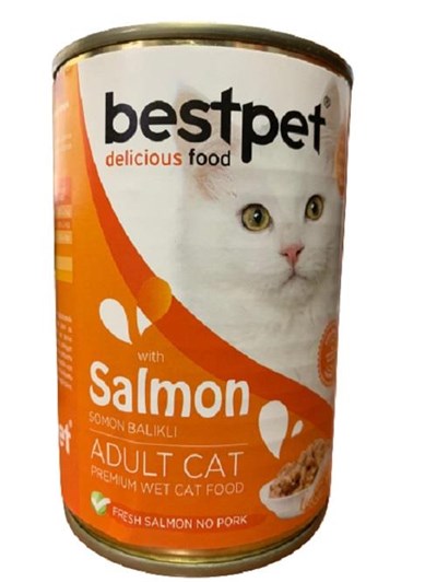 Bestpet Somonlu Konserve Yetişkin Kedi Maması 415 G