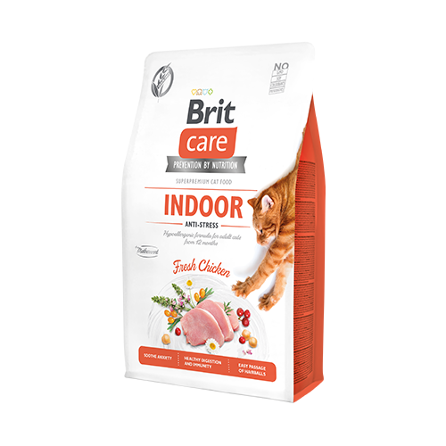 Brit Care Grain Free Indoor Anti Stress Tavuklu Kedi Maması 2 KG