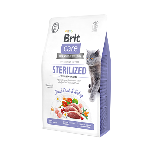 Brit Care Ördekli Kısırlaştrırılmış Yetişkin Kedi Maması 7 KG