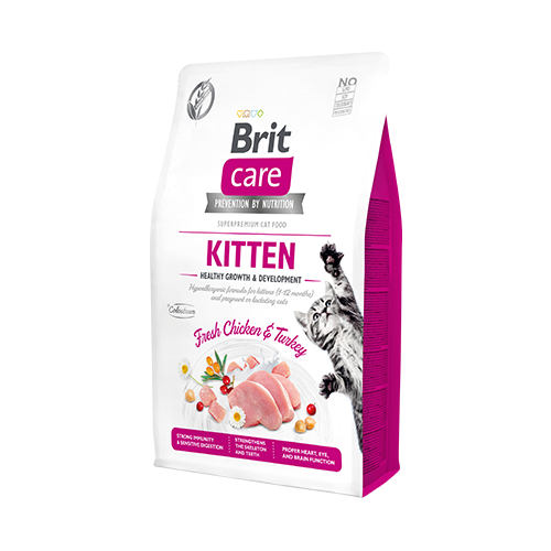 Brit Care Tavuk ve Hindili Tahılsız Yavru Kedi Maması 7 KG