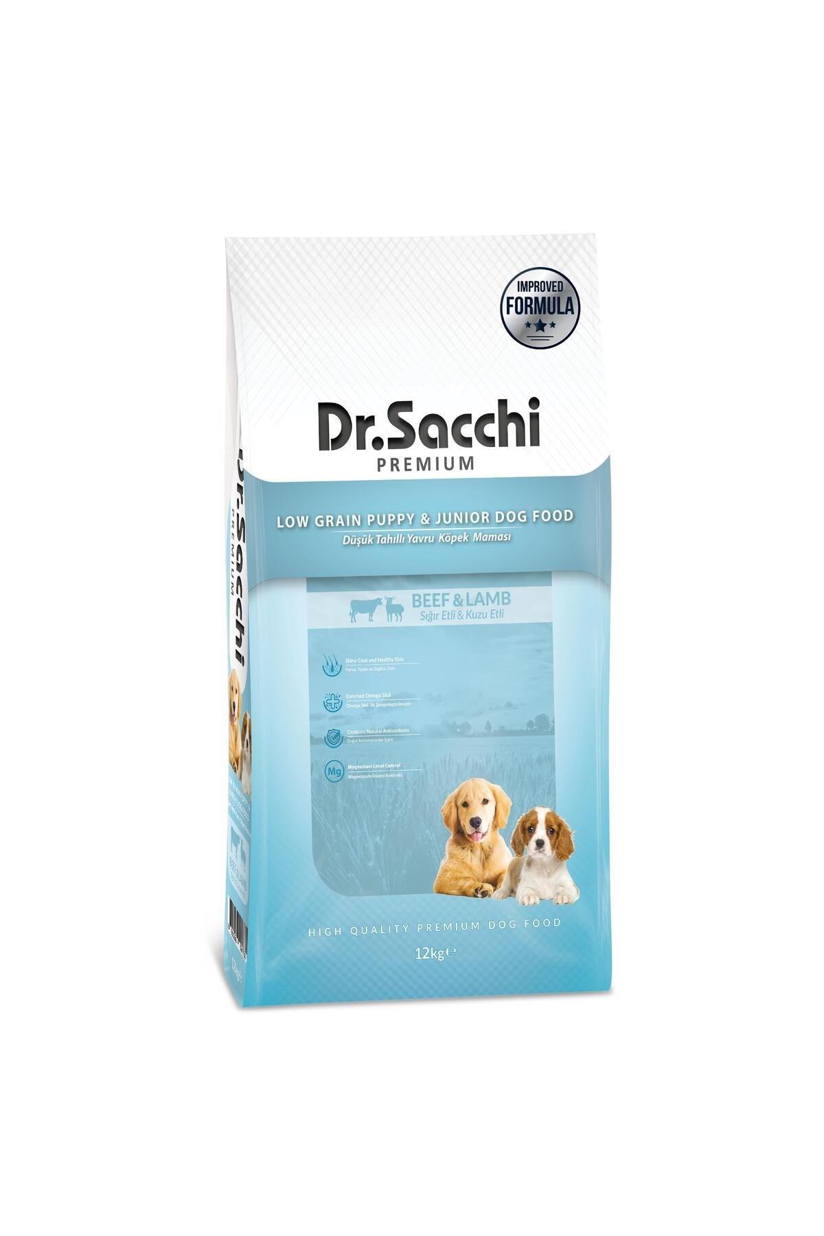 Dr.sacchi Premium Düşük Tahıllı Sığır Etli Ve Kuzu Etli Yavru Köpek Maması 12 Kg