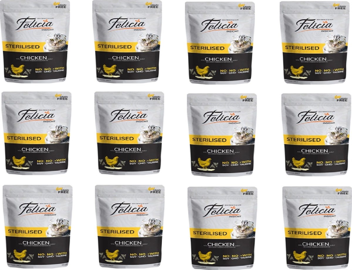 Felicia Tahılsız Tavuklu Kısırlaştırılmış Kedi Yaş Maması 85 gr x 12 Adet