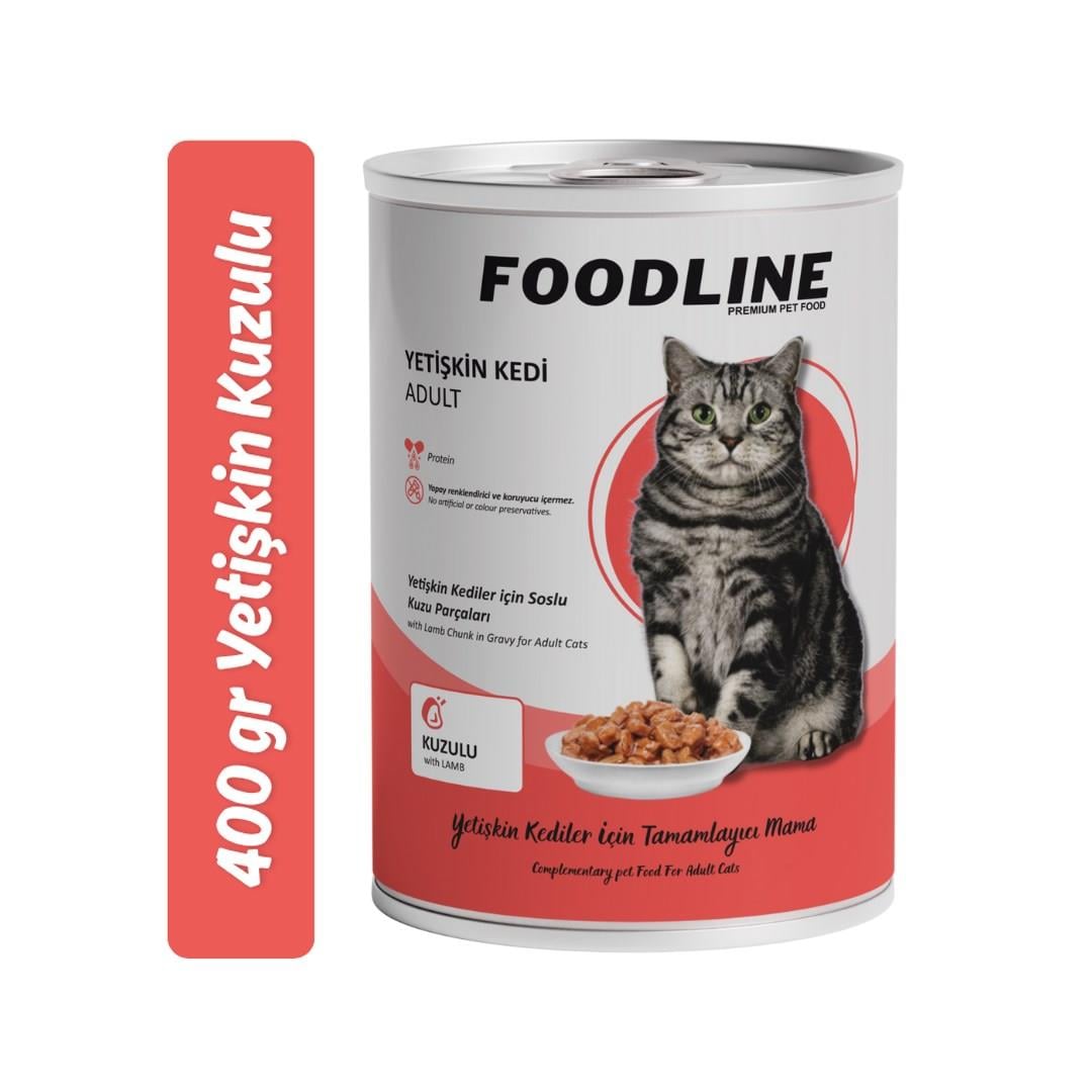 Foodline Kuzu Etli Yetişkin Kedi Konservesi 400 Gr