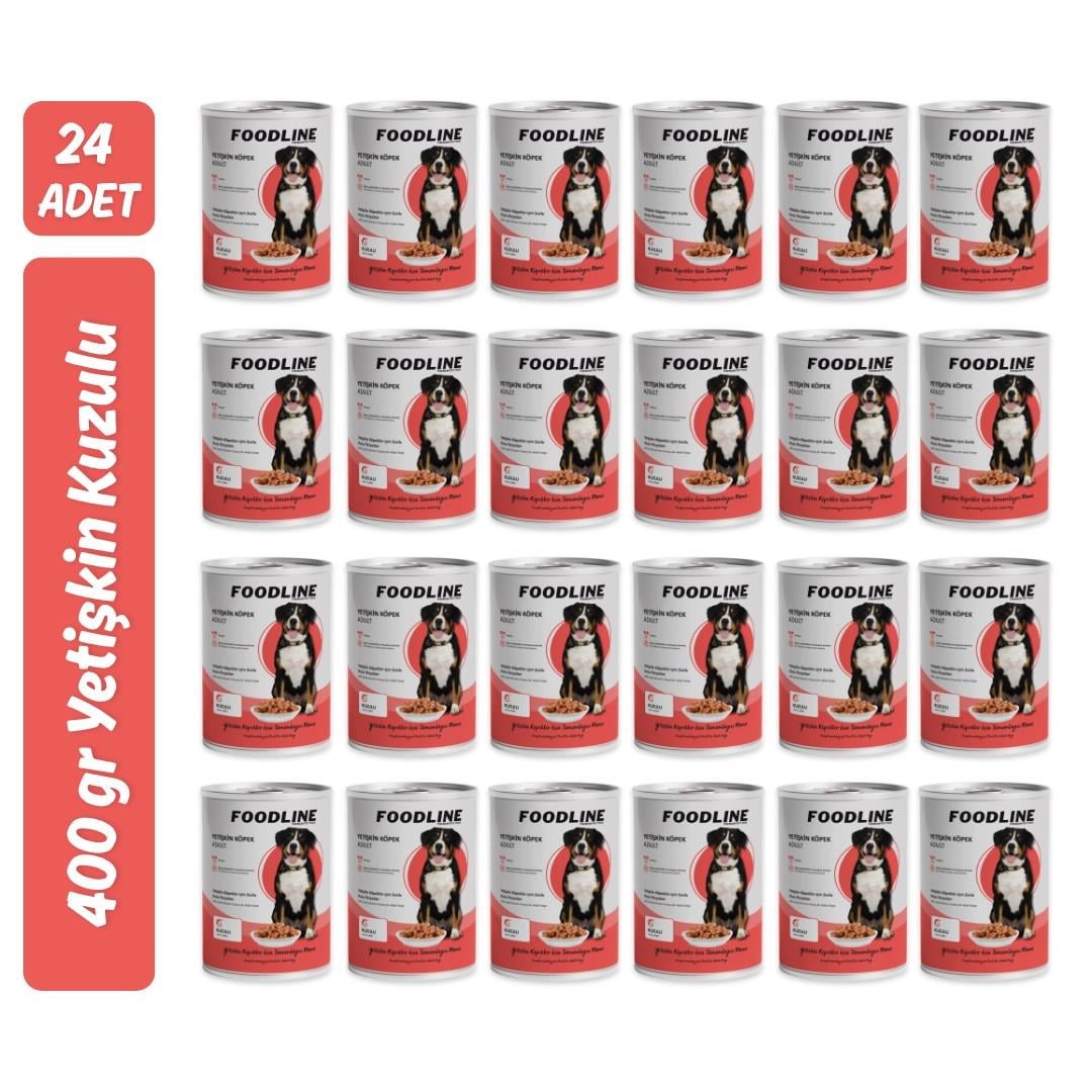 Foodline Kuzu Etli Yetişkin Köpek Konservesi 400 Gr x 24 Adet