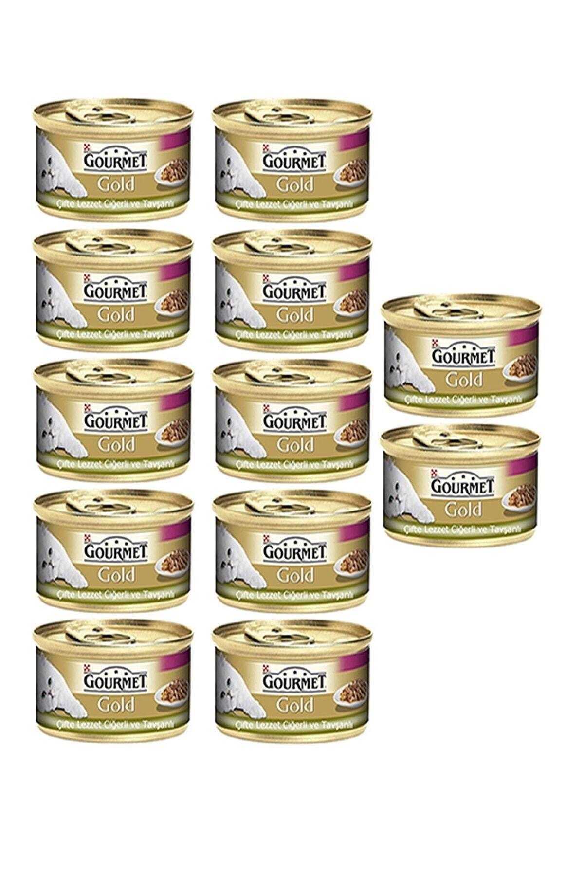 Gourmet Gold Çifte Lezzet Ciğerli&Tavşanlı Yetişkin Kedi Konservesi 85 Gr 12 Adet