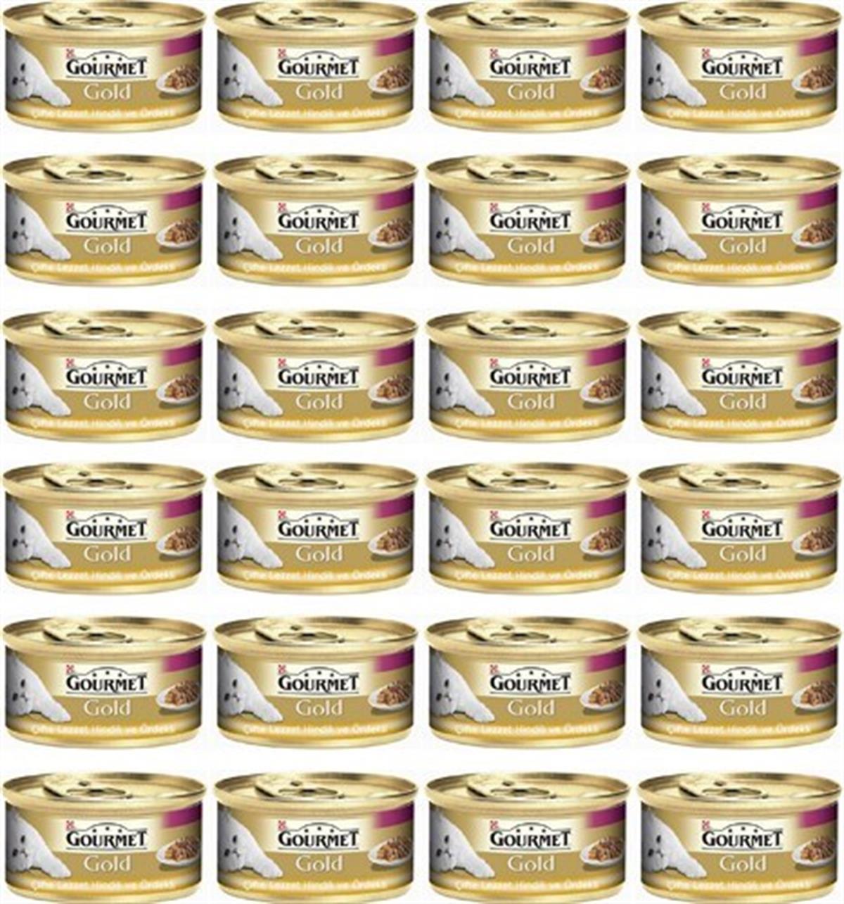 Gourmet Gold Çifte Lezzet Hindili&Ördekli Yetişkin Kedi Konservesi 85 Gr 24 Adet