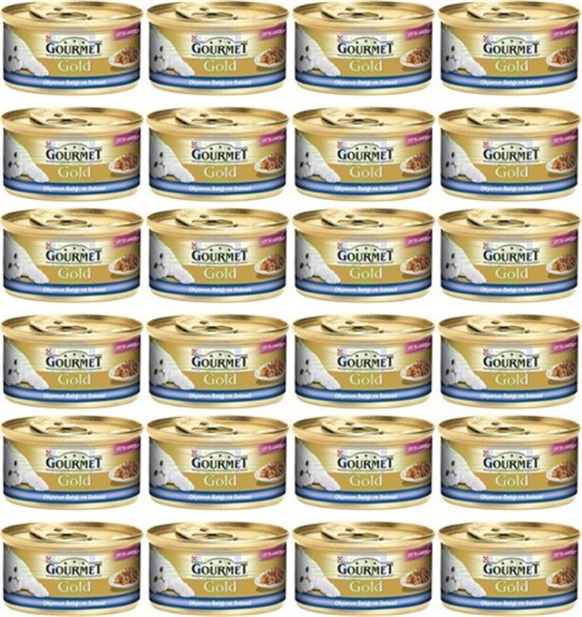 Gourmet Gold Çifte Lezzet Okyanus Balığı&Sebzeli Yetişkin Kedi Konservesi 85 Gr 24 Adet